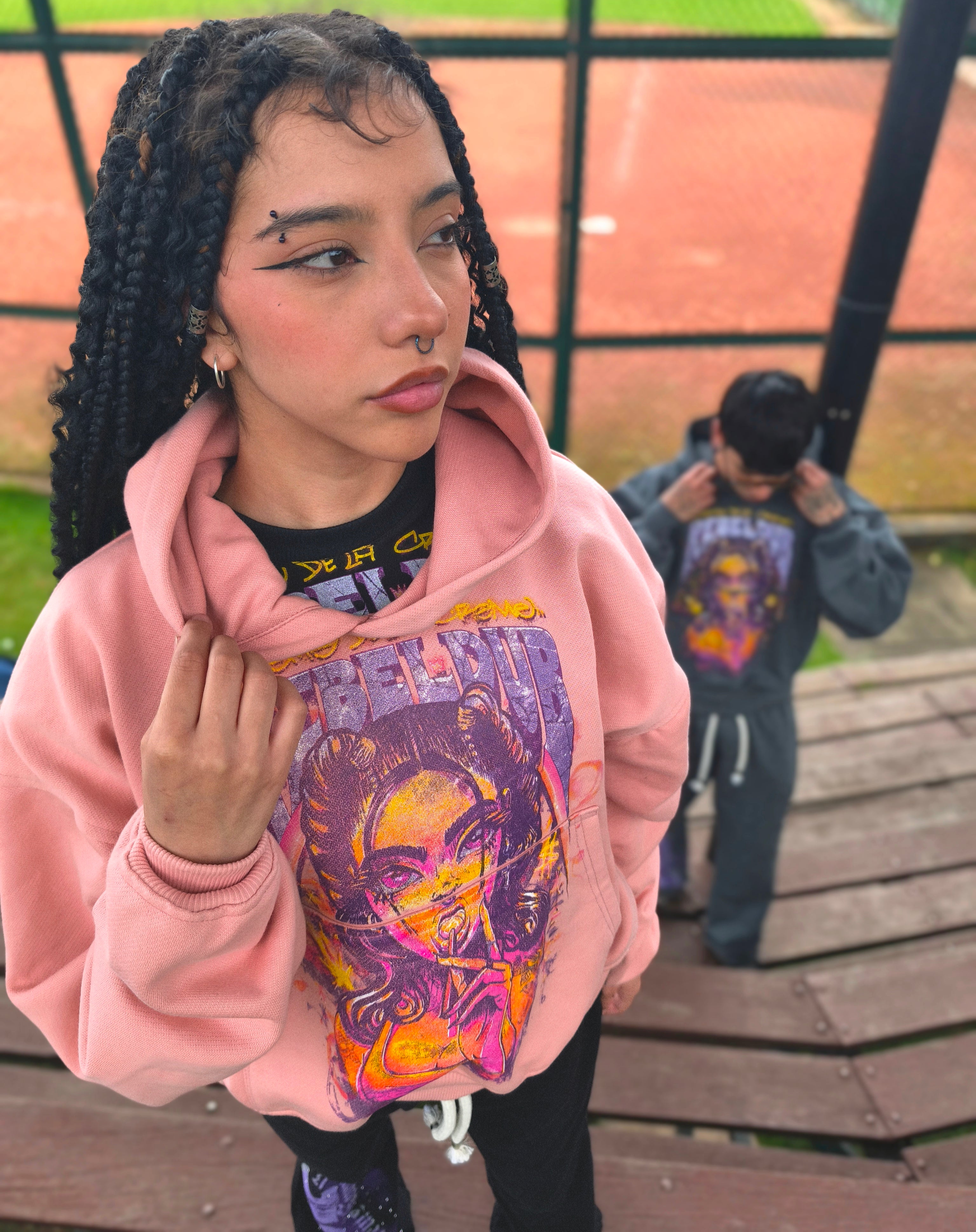 Hoodie girl creme de la creme palo de rosa