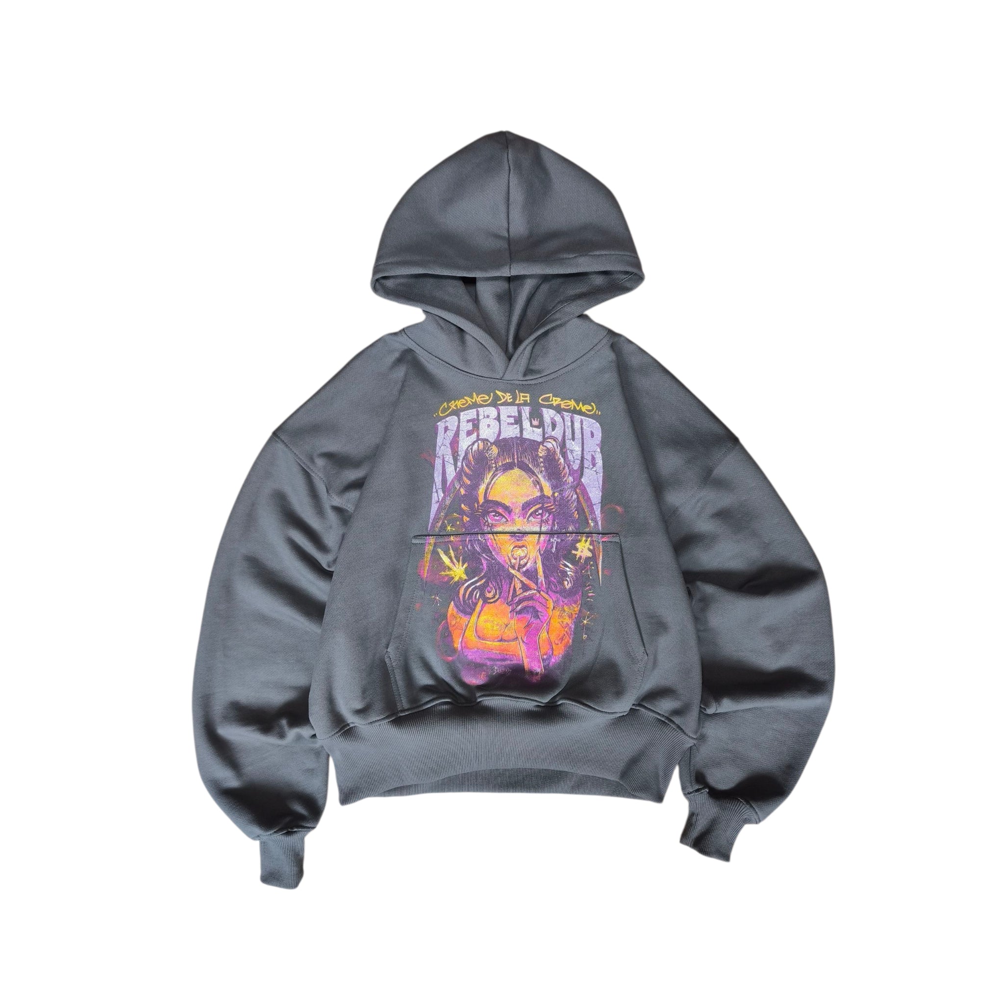 hoodie girl creme de la creme gris plomo