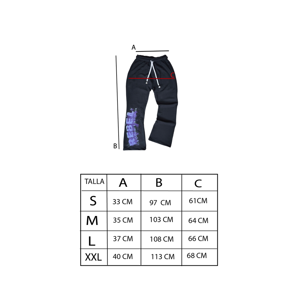 Pantalón flare negro