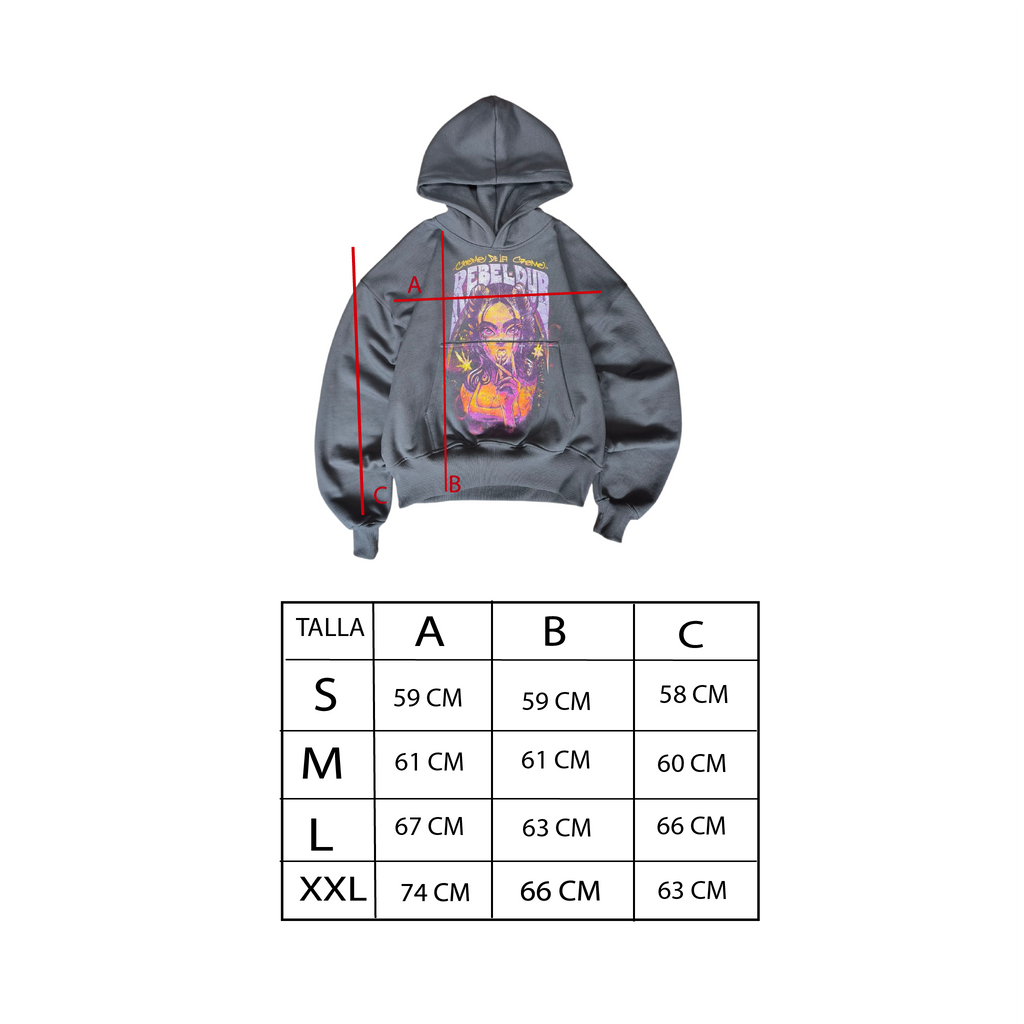 hoodie girl creme de la creme gris plomo